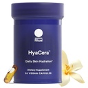 Ritual HyaCera Skin Supplement til Wrinkle Support, med Hyabest ® og Ceratiq ® til hudhygiejne Support, Hyaluronsyre, Glycolipider, Ceramider, Gluten Free, Non GMO, Vanilla Essence, 30 dages forsyning