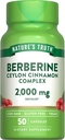 Naturens sandhed Berberine med Ceylon Cinnamel Complex; 124; 2.000mg • 124; 50 Vegan kapsler • 124; Vegan, Non- GMO og Gluten Free Supplement