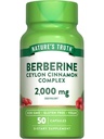 Naturens sandhed Berberine med Ceylon Cinnamel Complex; 124; 2.000mg • 124; 50 Vegan kapsler • 124; Vegan, Non- GMO og Gluten Free Supplement