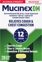 Mucinex Host Suppressant and Expectorant, DM maksimal styrke 12 timers tabletter, 28ct, 1200 mg Guaifenesin, Relieves Chest Congestion, Quiets Wet and Try Hough, # 1 Doctor Recommended OTC Expectorant