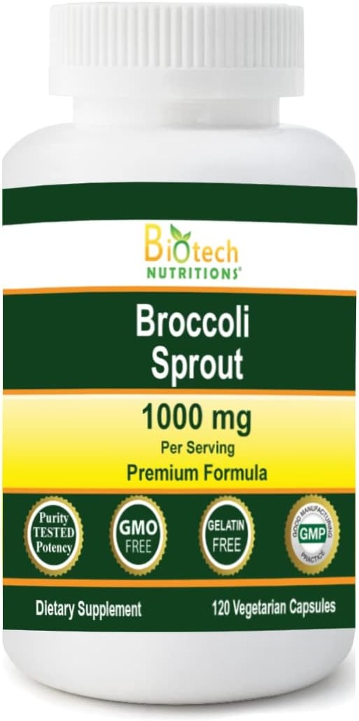 Broccoli Sprud 1000 mg Servering 120 Vegetabilske kapsler