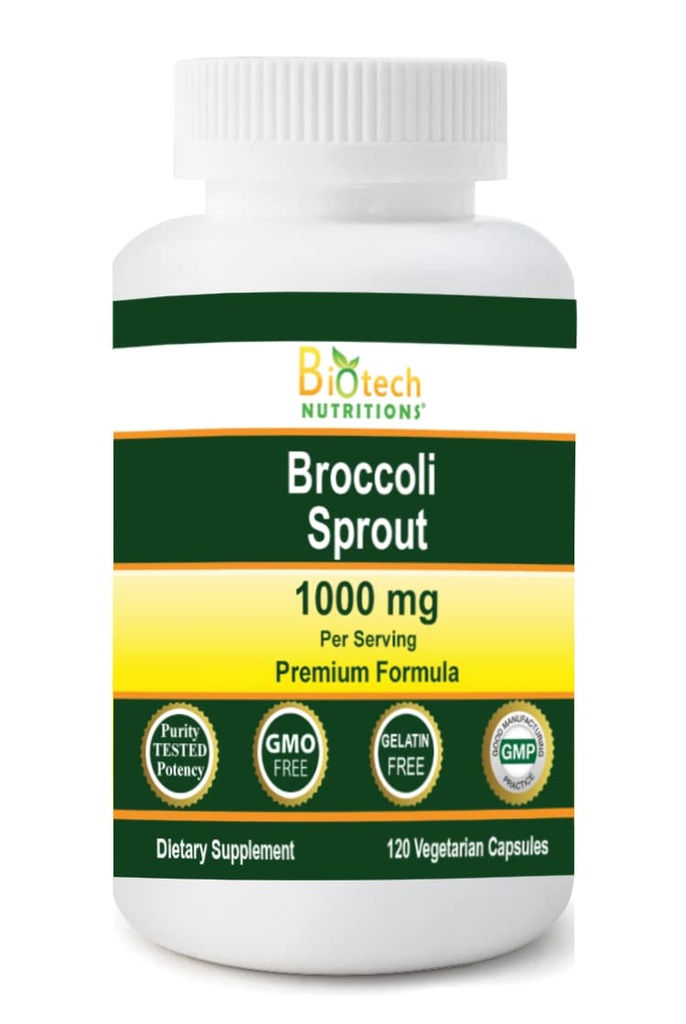 Broccoli Sprud 1000 mg Servering 120 Vegetabilske kapsler