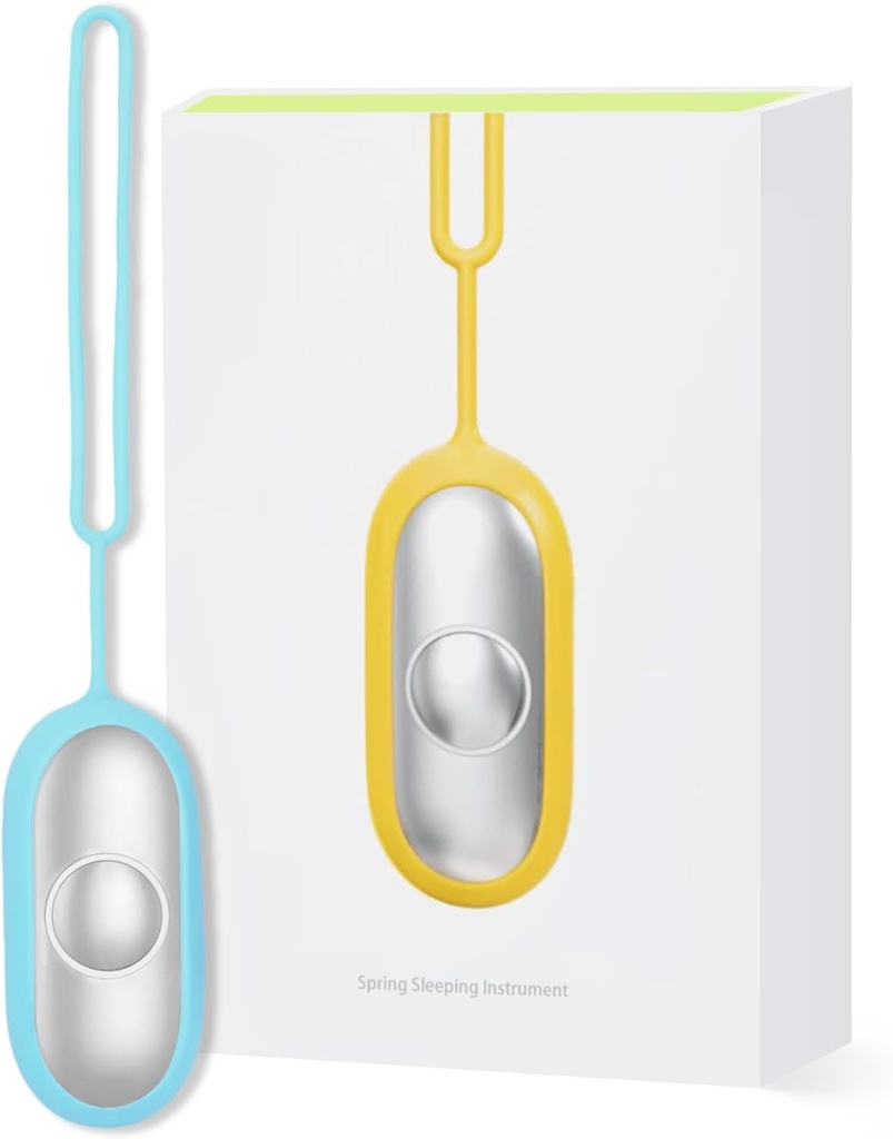 Kompakt håndholdt dvalehjælpeanordning - Afslappende værktøj til forbedret søvn, Mood & Focus, justerbar massageintensitet, transportabel & let at bære blå