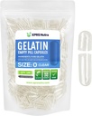 XPRS Nutra Størrelse 0 Clear Tom Gelatine Kapsler 100 Greve - Kosher og Halal - Pure Gelatine Pille Kapsel - DIY Powder Fyldning - Fyldelige Gel Caps til Do- It- Yourself Kosttilskud
