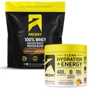Duft 100% Whey Protein Powder, Chokolade Peanut Butter 4 LB & Hydration + Energy Electrolytes, Orange Mango 40 Servering
