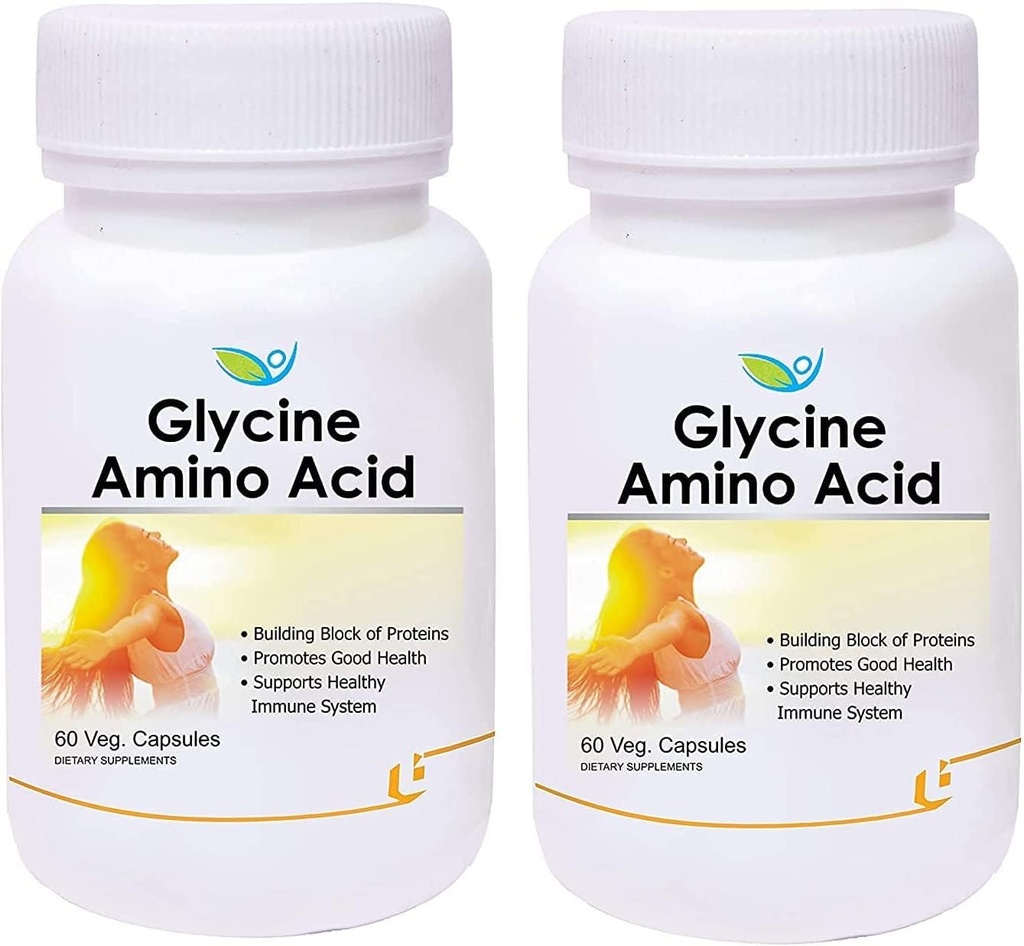 BETT Biotrex Glycin Aminosyre - 60 Veg kapsler - pakke med 2, fremmer godt helbred
