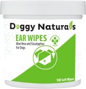 Hund Ear Renere Wipes med Aloe og Eucalyptus (100 Greve) - Otic Cleanser til hunde (Made in U.S.A) (100ct Wipes med Aloe & Eucalyptus)