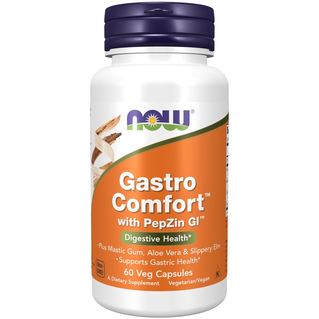 Now Foods Supplements, Gastro Comfort, plus Mastic Gum, Aloe Vera og Slippery Elm, 60 Veg Kapsler