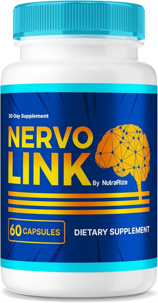 NervoLink - Daily Support Capsules med en afbalanceret formel for fokus, alerness, og hverdagsadgang, Easy- to- Take Pills for Daily Wellness (60 Kapsler)