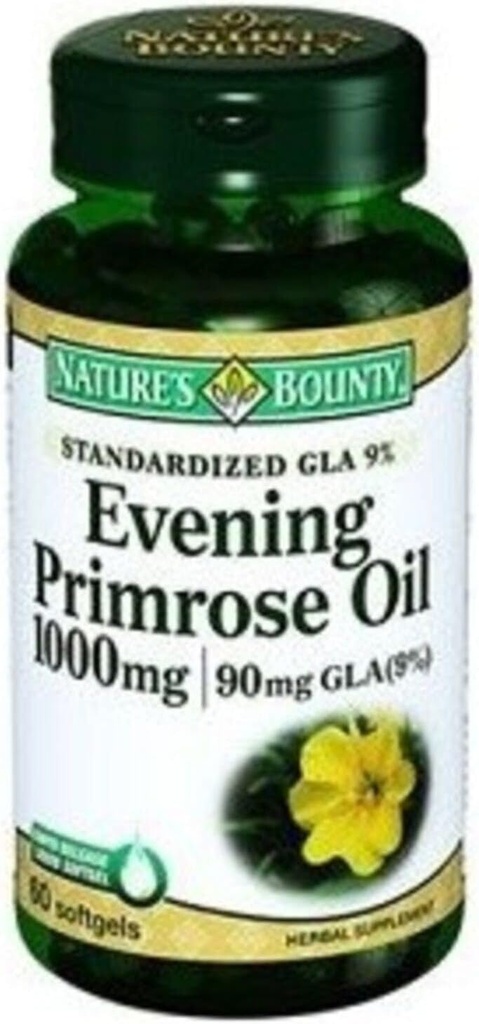Nature 's Bounty Aften Primrose Oil, 90mg, 60 Softels (Pack of 3)