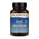 Dr. Mercola Zink Plus Selenium - Mineral Blend Supplement - til immunforsvar, hjerne og åndedrætsværn - Indeholder zink Glycinate Chelate & Kobber - GMO- Free & Gluten- Free - 90 kapsler (90 Servere)