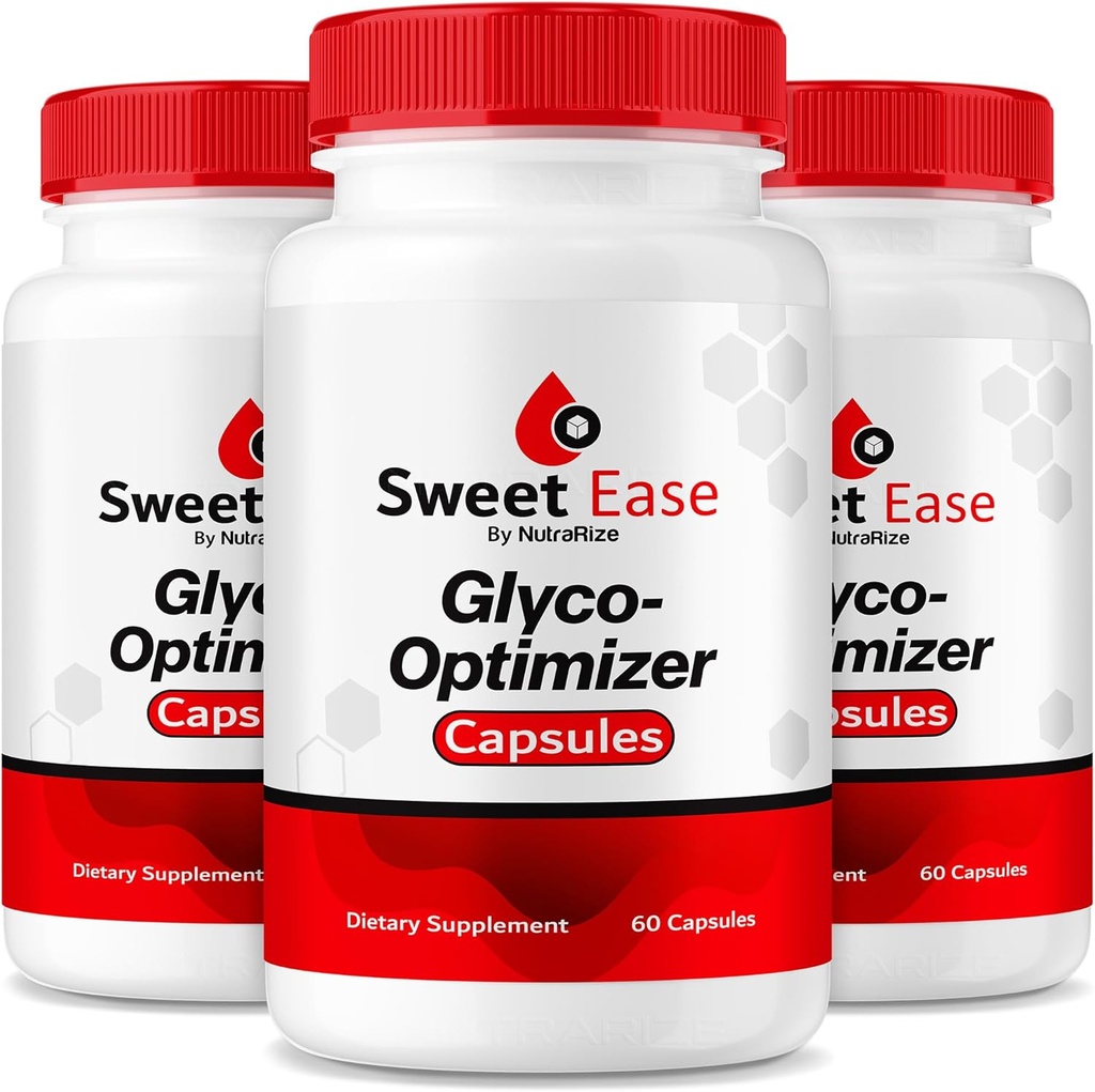 NutraRize (pakke med 3 Sweet Ease Glyco Optimizer Kapsler, Glyco Support, Natural Blood Support Pills, Reliever Glycogen Pressure Review (180 Kapsler)