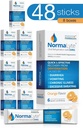 NormaLyte Oral Rehydrering Salts- 48 sticks pakker (Yields 500ml per pakke) -Orange - 124; Energitilskud, Kalium supplement, Dehydrering Inddrivelse og hurtig absorption