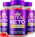 rize laboratorier Royal Keto ACV Gunmies, Organic, Support Belly Fat Vægttab til mænd og kvinder Gomitas Apple Cider Vincious Extra Strength - Pack of 3 (180 Gummies)