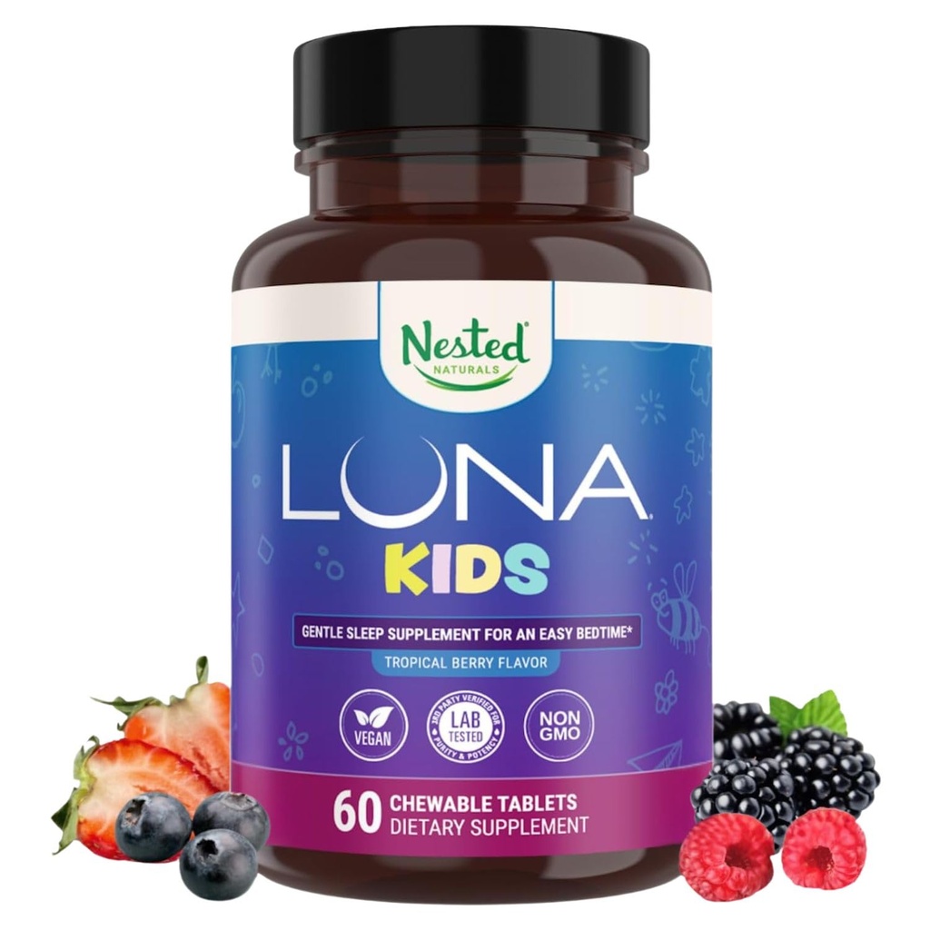 LUNA Kids Note 124; # 1 Sleep Aid Tablets for Children 4 + og Sensitive Voksen124; naturligvis Sourced Ingredienser