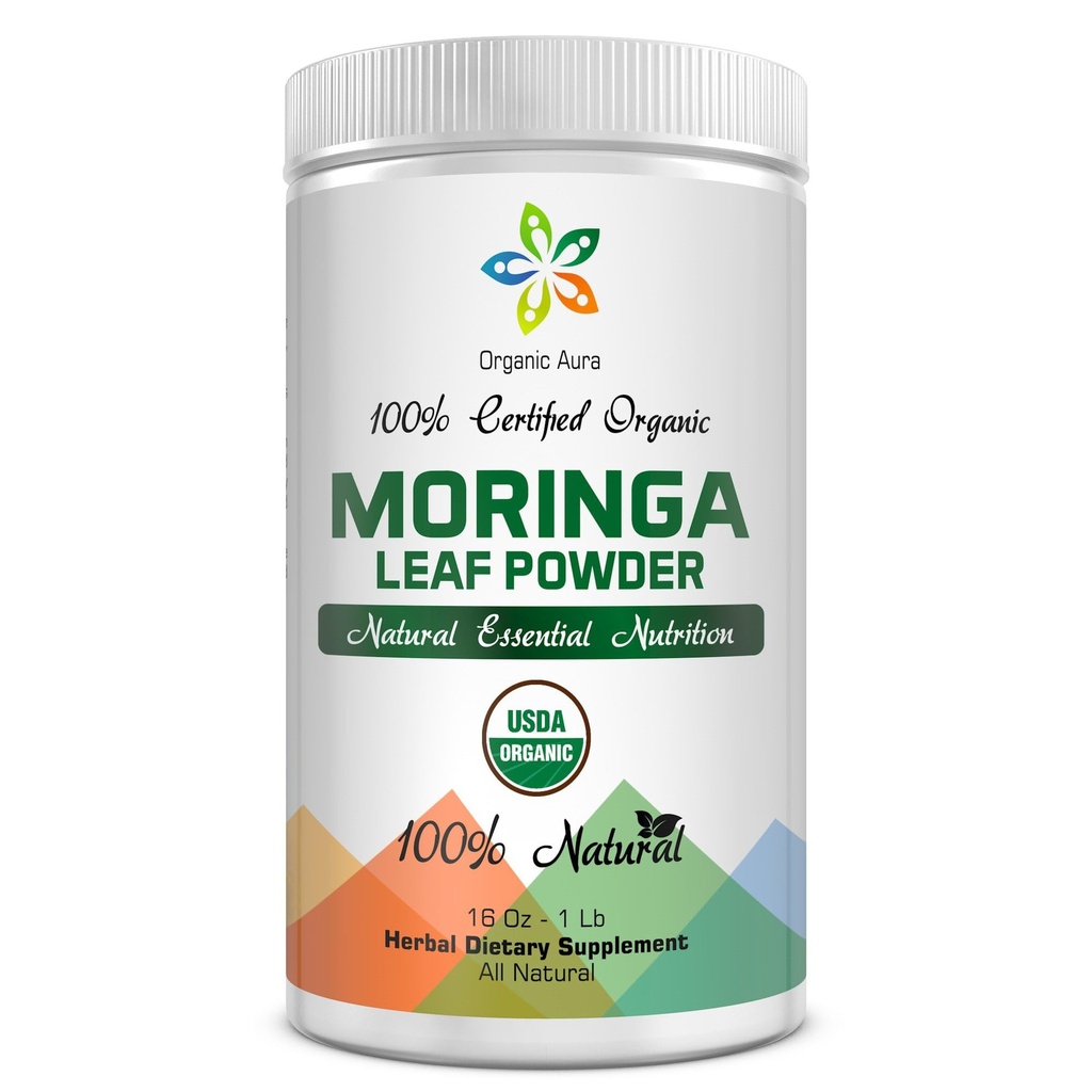 Certificeret Organic Moringa Leaf Powder- 1Lb. USDA Certificeret Organic. 100% Ren og Original. Naturligvis øger energi, Metabolisme og Immunitet. Raw Green Whole Superfood. Ingen GMO, Gluten fri