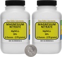 Magnesiumnitrat [Mg (NO3) 2] 99% USP Food Grade Powder 12 Oz i to flasker
