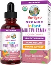 MaryRuth Organics Multivitamin med jern til spædbørn; USDA Organical Measures 124; Liquid Drops til babyer 6- 12 Måneder Measures 124; immunforsvar & Samlet Wellness Measures 124; Vegan Measures 124; Non- GMO Measures 124; Gluten Free Measures 124; 2 Fl Oz