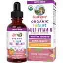 MaryRuth Organics Multivitamin med jern til spædbørn; USDA Organical Measures 124; Liquid Drops til babyer 6- 12 Måneder Measures 124; immunforsvar & Samlet Wellness Measures 124; Vegan Measures 124; Non- GMO Measures 124; Gluten Free Measures 124; 2 Fl Oz