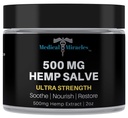 Medicinske Mirakler Hamp 500 Mg Ultra Styrke Healing Salve Ideel til HIPS, Joints, Neck, Tilbage, Albuer, Fingers, Hænder, og Knees Made i USA