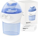 Opove Nasal kunstvanding System, Sinus Rinse Kit med 1 Næse Renere & 15 Salt Pakker, Self-Rengøring & Automatisk Affaldsindsamling, Genopladelig Sinus Rinse Flaske til lindring Nasal ubehag