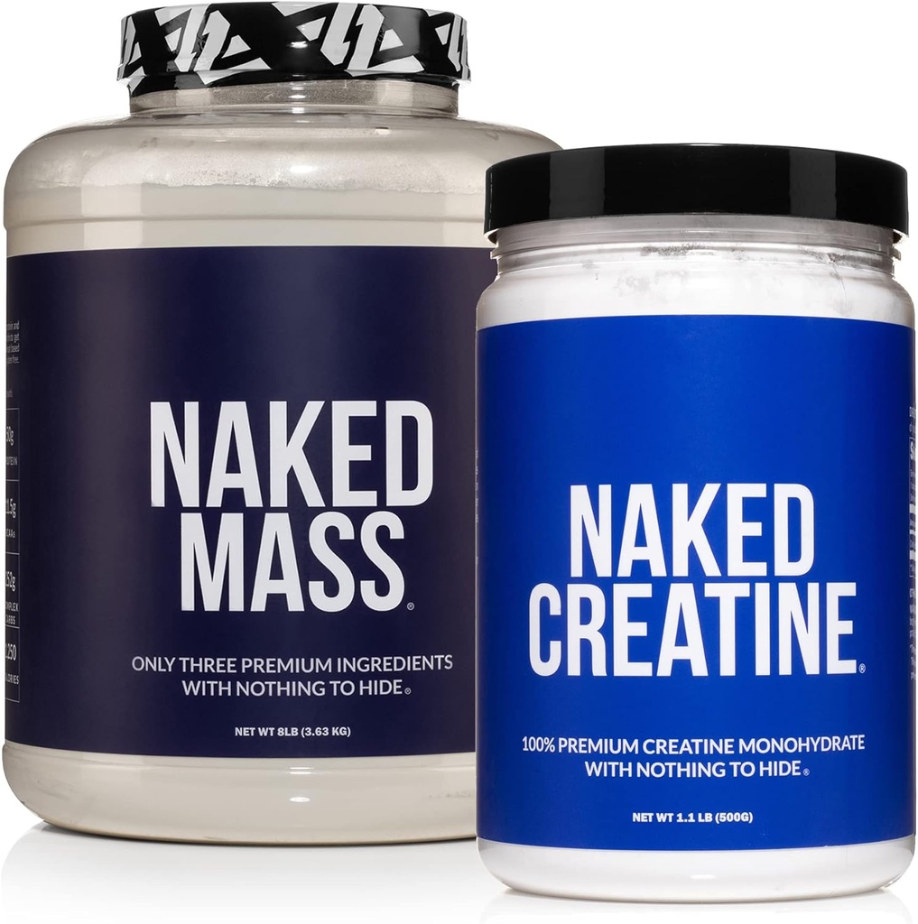 NAKED Muskelvækst Bundle: Unflavored Mass Creatin