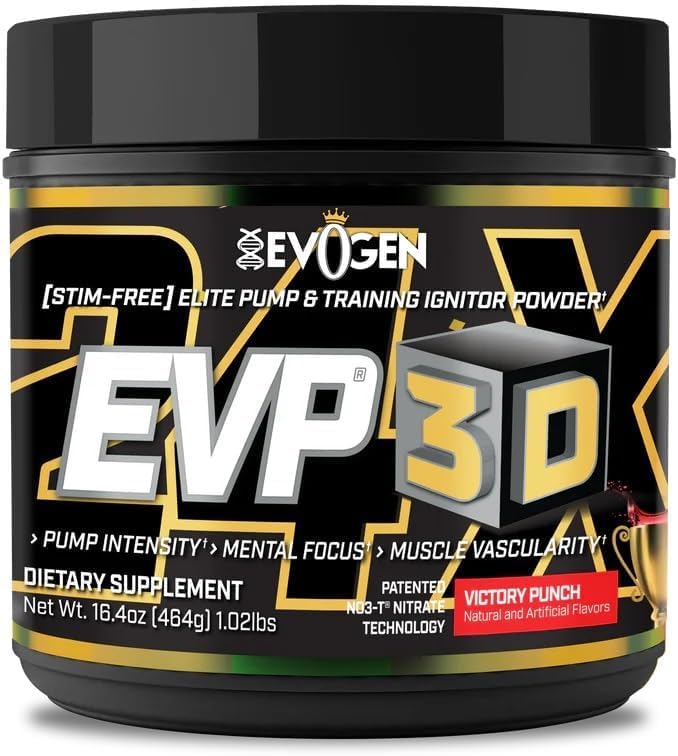 Evogen EVP 3D - Stim Free Pre Workout Powder for mænd & kvinder