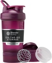 BlenderBottle Shaker Flaske med pille Organizer og opbevaring til protein pulver, Classic V2 ProStak System, 22-Ounce, Plum