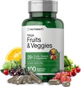 Horbäach Mega Fruits and Veggies Supplements 124; 100 Kapsler 124; Vegetarisk, Non- GMO og Gluten Free
