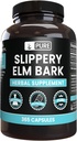 Pure Original Ingredienser Slippery Elm Bark (365 kapsler) Ingen Magnesium eller Rice Fillers, Altid Pure, Lab Verified