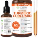 Flydende gurkemeje med bioperine til forbedret absorption - gurkemeje supplement til fælles støtte - gurkemeje ekstrakt med sort peber - 2 måneders forsyning - 4oz