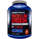 BODYTECH Micellar Casein Protein Powder, Slow Release for Overnight Muscle Recovery - 24 gram protein per servering - Rich Chocolate (4 Pund)