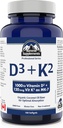 Summit Kosttilskud - Vitamin D3 K2, 180 Softgels - Formuleret til at hjælpe dig med at bevare sunde knogler, tænder og muskler - Support Body Calcium Absorption og reducere risikoen for frakturer