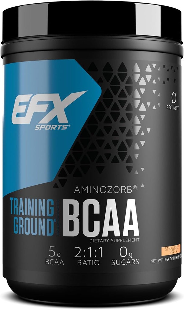 EFX Sports Training Ground BCAA Note 124; Fuldt Stabil, Højopløselige Aminosyrer Supplement 124; Pre, Intra, eller Post Workout
