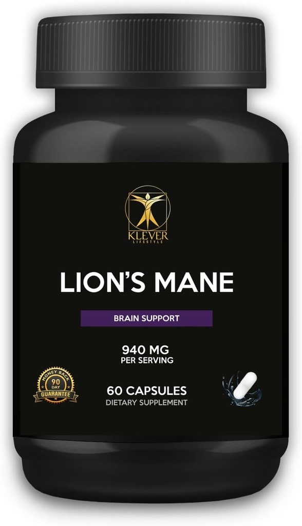 Klever Lifestyle Note 124; Lions Mane Mushroom Supplement