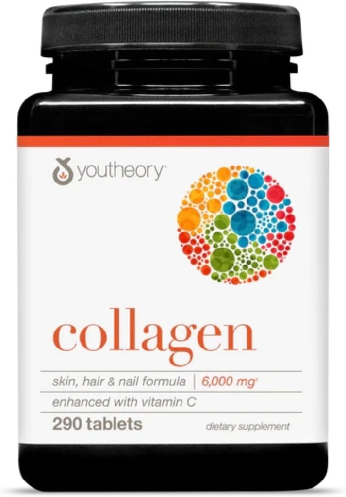 Youtory Collagen, w / C-vitamin - 290 tabletter - pakning med 1 stk.