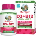 MaryRuth Organics Sugar Free Measures 124; 2 Months Supply Measures 124; Vitamin D & B12 Vitamin Kosttilskud til voksne & Kids Measures 124; Knoglesundhed Measuresupport 124; Vegan Measurement 124; Non- GMO Measurement
