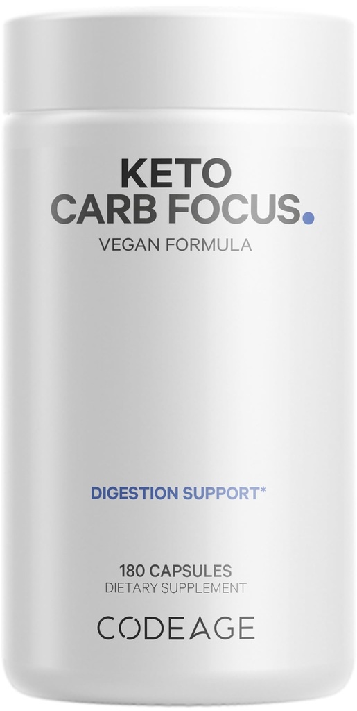 Kodeage Keto Carb, White Nyre Bean, Green Tea & Cinnamon Bark Supplement, Triple Action Keto Coat Vegan piller, Ketogen, Lave Carb Diet Sugar, 3 Måneder Supply, Non- GMO, Gluten- Free, 180 Kapsler