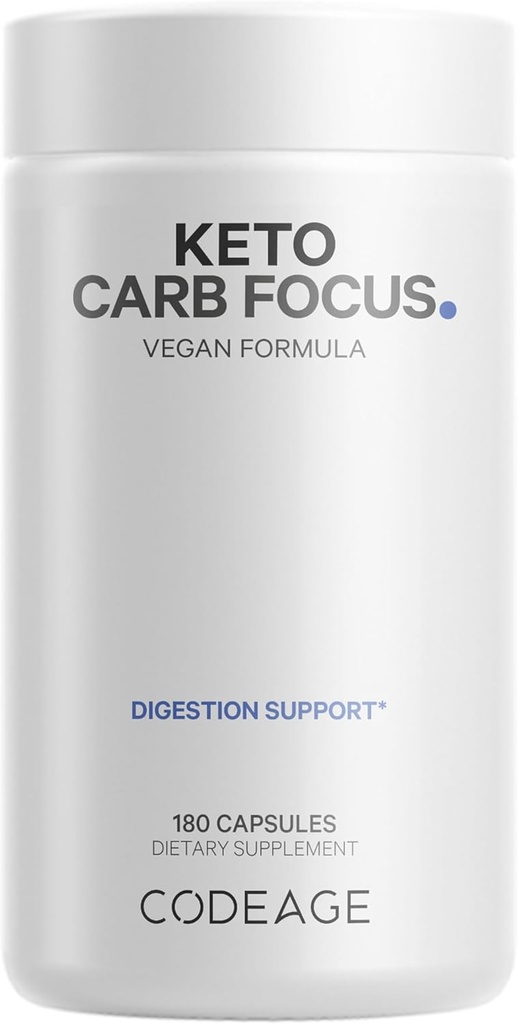 Kodeage Keto Carb, White Nyre Bean, Green Tea & Cinnamon Bark Supplement, Triple Action Keto Coat Vegan piller, Ketogen, Lave Carb Diet Sugar, 3 Måneder Supply, Non- GMO, Gluten- Free, 180 Kapsler