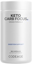 Kodeage Keto Carb, White Nyre Bean, Green Tea & Cinnamon Bark Supplement, Triple Action Keto Coat Vegan piller, Ketogen, Lave Carb Diet Sugar, 3 Måneder Supply, Non- GMO, Gluten- Free, 180 Kapsler