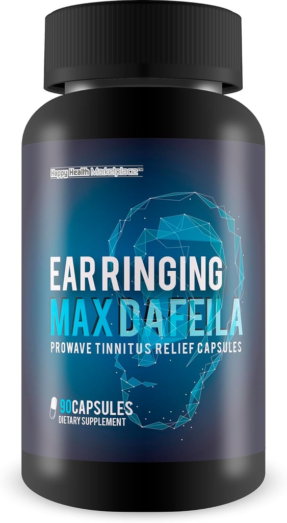 Ear Ringing Max Dafeila Prowave Tinnitus Relief Kapsler - Vores bedste naturlige Ear Ringing Remedy - Ear Ringing Relief Ør supplement - Ear Health Kosttilskud - Ear Ringing Kosttilskud - For Ringing Øre