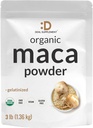 Organic Peruvian Maca Root Powder, 3lbs - Nemt fordøjede Gelatinized Form - Herbal Superfoods Supplement for mænd og kvinder - Understøtter immunforsvar og energi sundhed - ikke-GMO