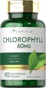 Carlyle Chlorophyll Pills - 124; 90 Kapsler - 124; naturligt okkurerende Pigment - 124; Chlorophyll - koncentrat - Supplement - 124; Non- GMO, Gluten Free Complex