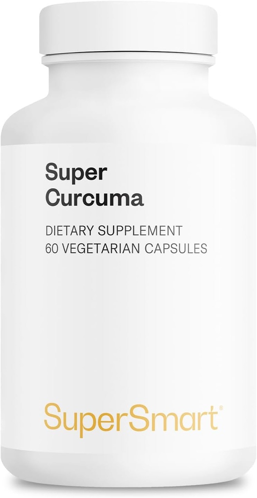 Supersmart - Super Curcuma 1000mg per dag (Høj Absorption) - Patenteret Meriva Curcuma - Curcumin Phytosome Dex124; 60 vegetariske kapsler - Non- GMO