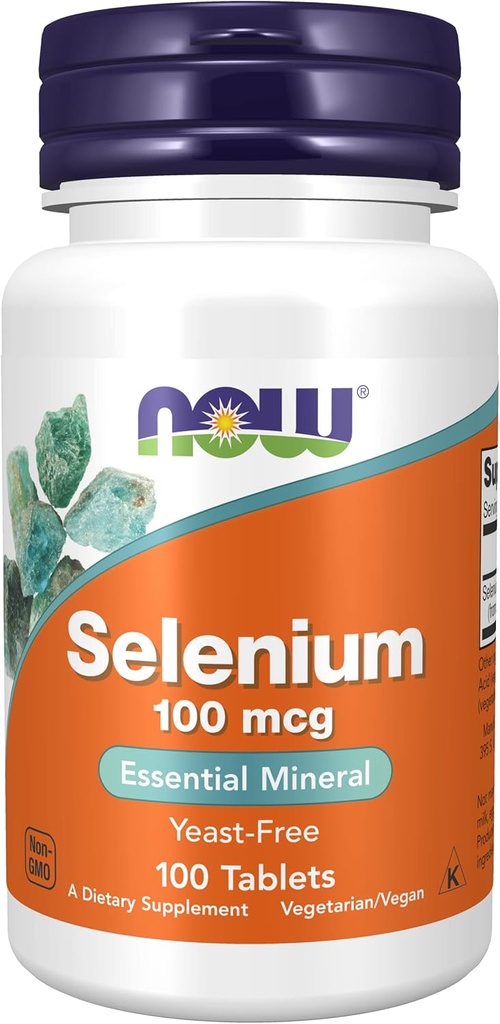 Nu fødevarer Selenium, 100mcg, 100 Tabs