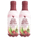Forever Living - Aloe Berry Nectar - 90,7% Pure Aloe Vera Gel med tranebær og æbler - Ingen konserveringsmidler - 1L (pakke med 2)