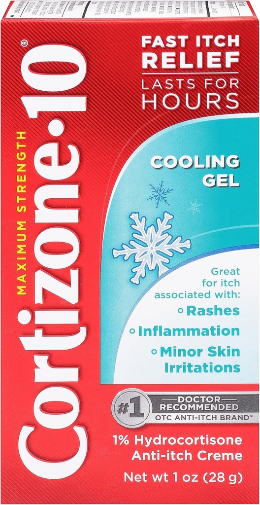 Cortison-10, Cooling Gel Anti- Itch Créme, 1 Ounce