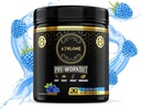 Pre Workout Powder Blå Raspberry Performance Blend- Energy med koffein, L- Citrullin, Beta Alalalin, Himalayan Pink Salt - Ingen kunstige farvestoffer (30 Servere)