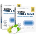 OraTicx Teeth & Gums Oral Probiotika, 8 Millioner CFU - Naturligvis Understøtter Oral Sundhed, Frisk ånde, og Immunitet, tandprobiotika supplement, Grape Flavor 30 Lozenges 2- Pack