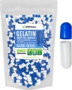 XPRS Nutra Størrelse 0 Tomme kapsler - 1000 Tomme Gelatine kapsler - Piller gør det - Pure Bovin Pill Gel Caps til Do- It- Yourself Kosttilskud (blå / hvid)